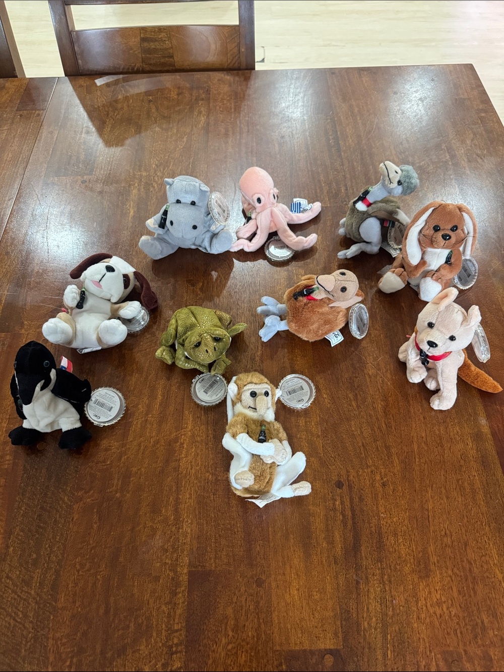 NWT Vintage 1999 Coca-Cola International Collection Beanie Plush Lot of 12